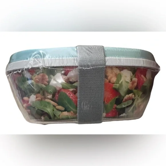 NWT Anthropologie MePal Salad Box, Nordic green, bento, meal prep container - Picture 5 of 13